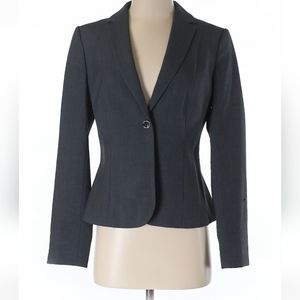 Size 2 gray Calvin Klein stretch blazer suit jacket